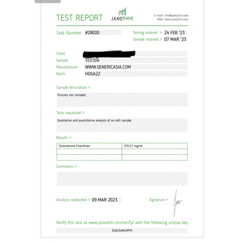 Testen - Testosterone Enanthate by Generic Asia