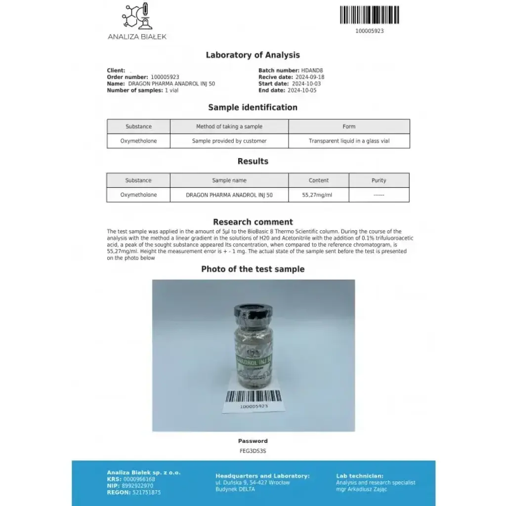 Anadrol Inj 50 mg - Oxymetholone by Dragon Pharma, Europe Anadrol Inj 50 mg - Oxymetholone by Dragon Pharma, Europe