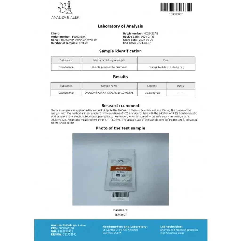 Anavar 10 mg - Oxandrolone by Dragon Pharma, Europe Anavar 10 mg - Oxandrolone by Dragon Pharma, Europe