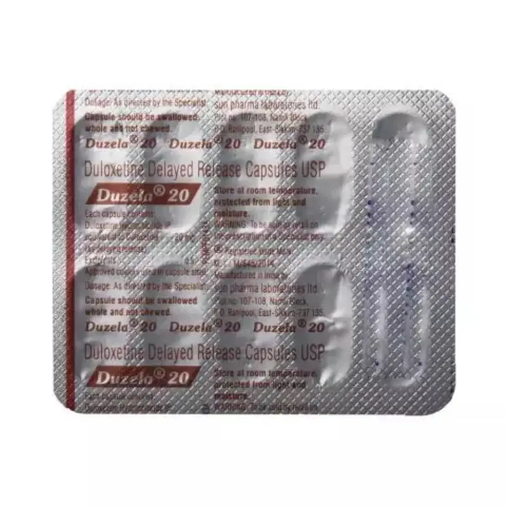 Duzela 20 - Duloxetine by Sun Pharma, India Duzela 20 - Duloxetine by Sun Pharma, India