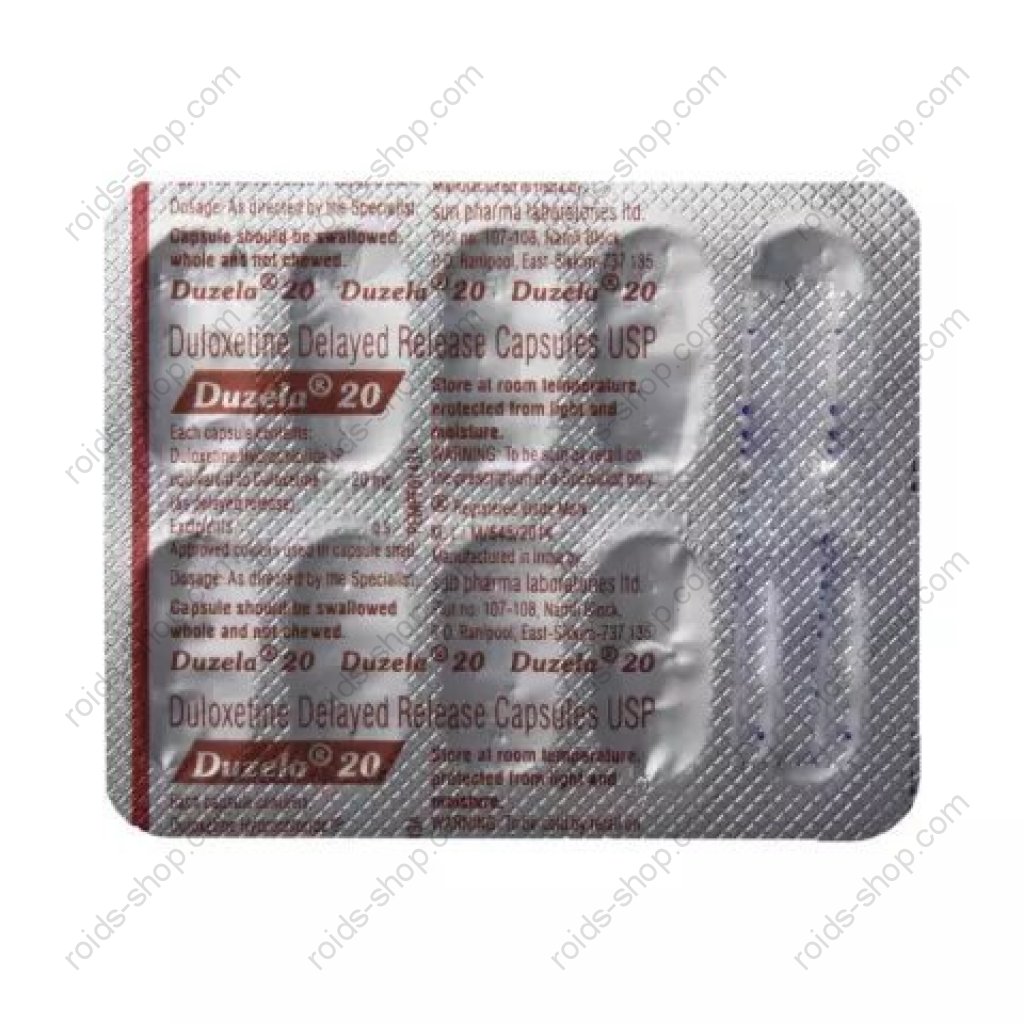 Duzela 20 - Duloxetine by Sun Pharma, India Duzela 20 - Duloxetine by Sun Pharma, India