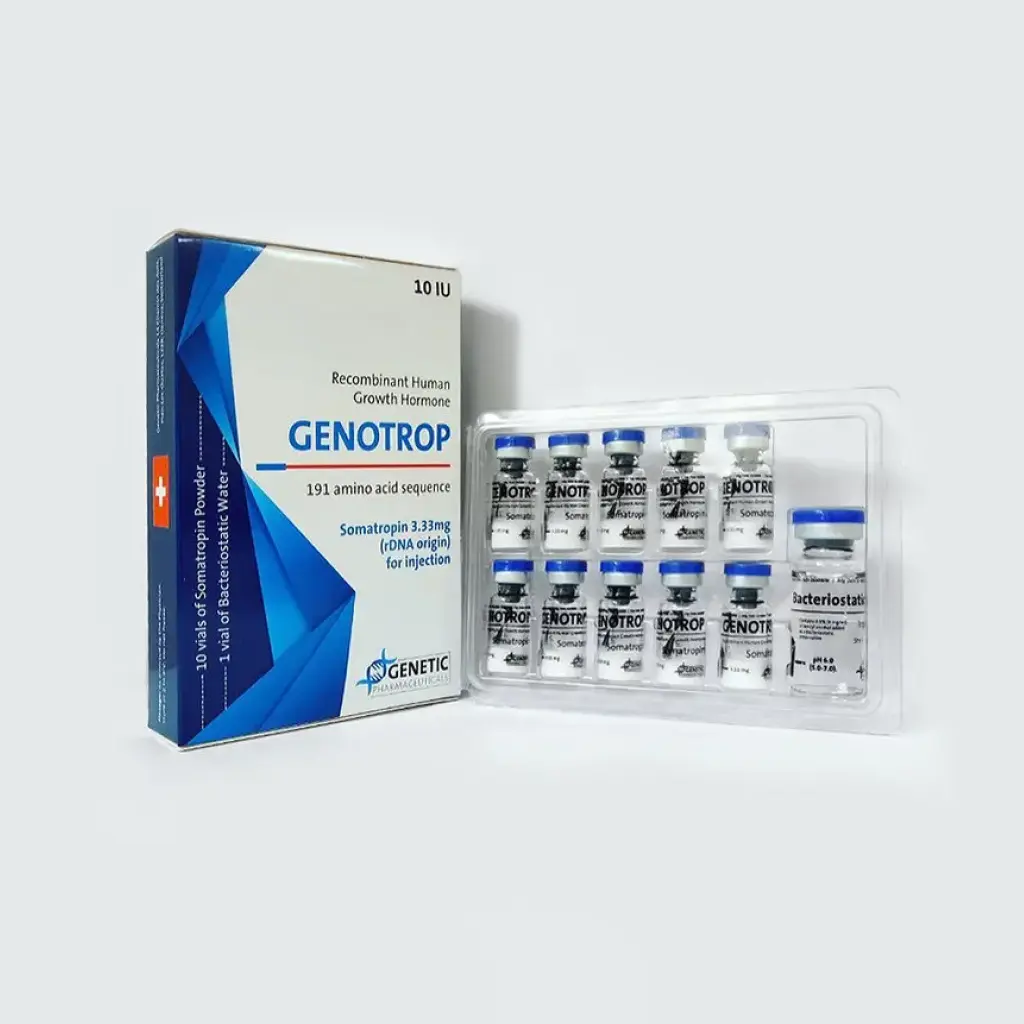 Genotrop 10 IU - Human Growth Hormone by Genetic Pharmaceuticals Genotrop 10 IU - Human Growth Hormone by Genetic Pharmaceuticals