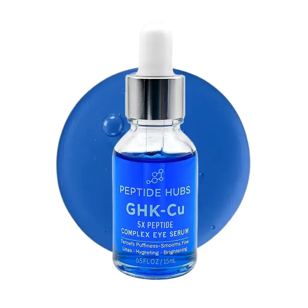 GHK-Cu Eye Serum - Aqua,Glycerin,Propanediol,a 5X Peptide Complex,Caffeine by Peptide Hubs