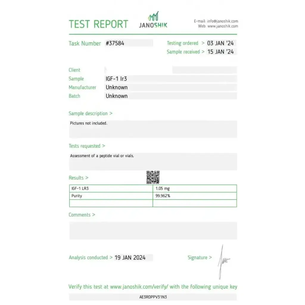 IGF-1 LR3 1 mg - Insulin-like Growth Factor 1 by Dragon Pharma, Europe IGF-1 LR3 1 mg - Insulin-like Growth Factor 1 by Dragon Pharma, Europe