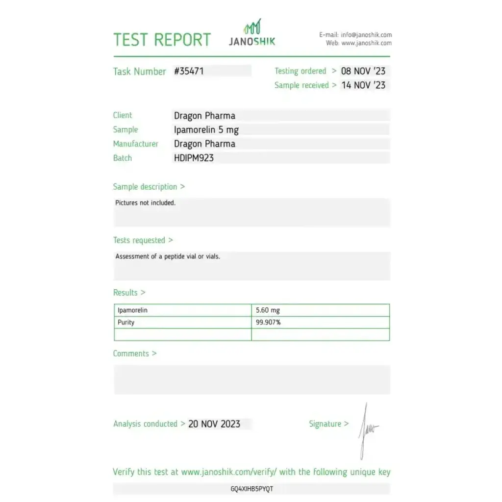 Ipamorelin 5 mg - Ipamorelin by Dragon Pharma, Europe Ipamorelin 5 mg - Ipamorelin by Dragon Pharma, Europe