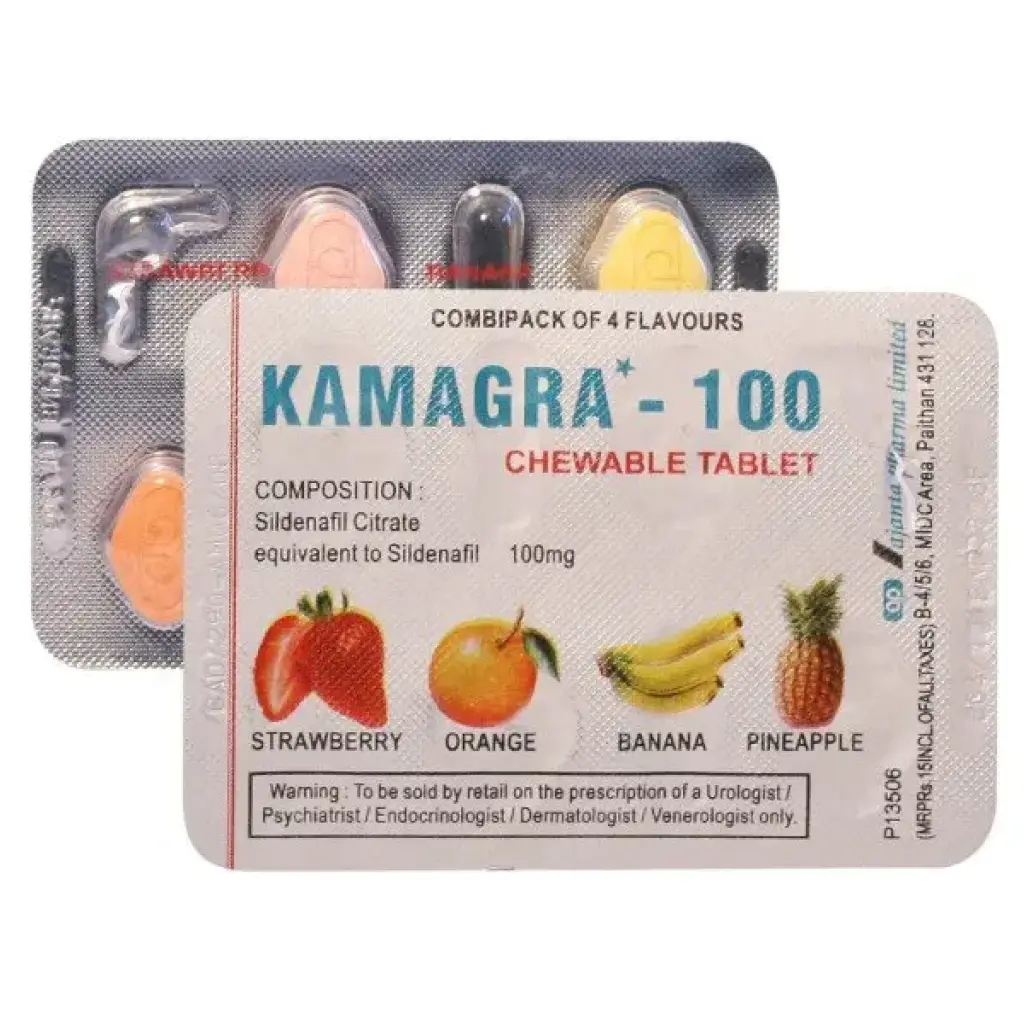 Kamagra Flavored - Sildenafil Citrate by Ajanta Pharma, India Kamagra Flavored - Sildenafil Citrate by Ajanta Pharma, India