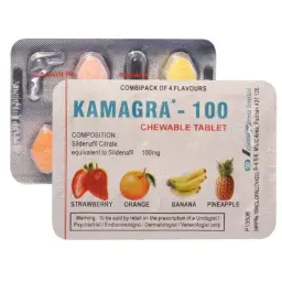 Kamagra Flavored - Sildenafil Citrate by Ajanta Pharma, India