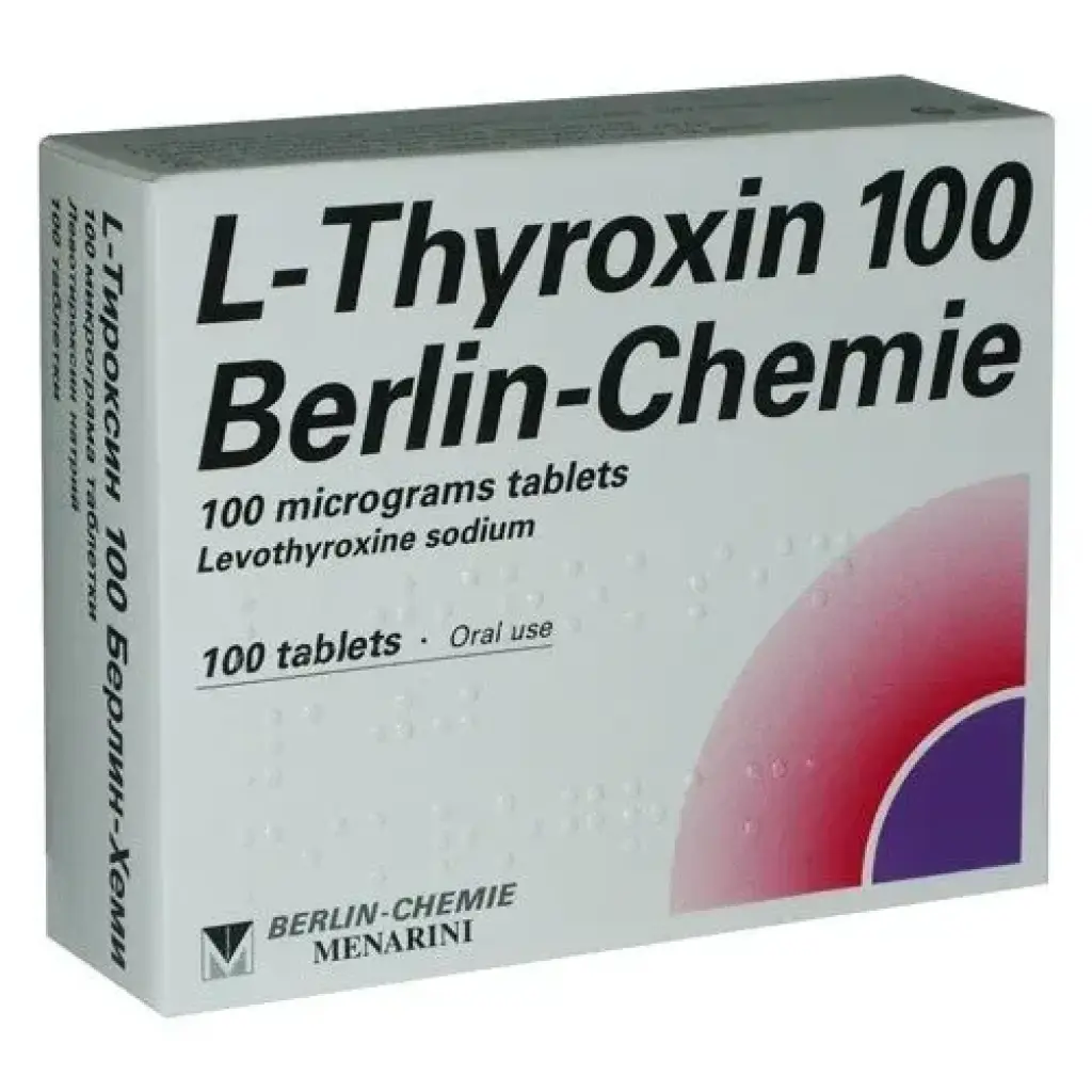L-Thyroxin 100 - Levothyroxine Sodium by Berlin-Chemie, Germany L-Thyroxin 100 - Levothyroxine Sodium by Berlin-Chemie, Germany