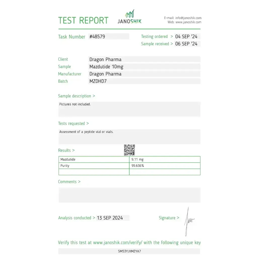 Mazdutide 10 mg - Mazdutide by Dragon Pharma, Europe Mazdutide 10 mg - Mazdutide by Dragon Pharma, Europe