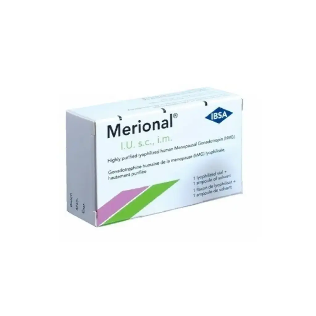 Merional HMG 150 IU - Human Menopausal Gonadotropin by IBSA, Turkey Merional HMG 150 IU - Human Menopausal Gonadotropin by IBSA, Turkey