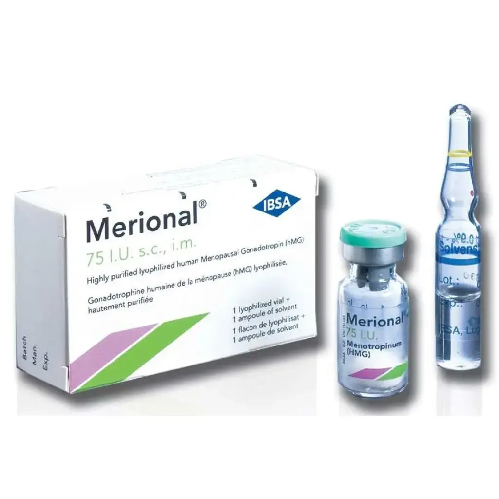 Merional HMG 75 IU - Human Menopausal Gonadotropin by IBSA, Turkey Merional HMG 75 IU - Human Menopausal Gonadotropin by IBSA, Turkey