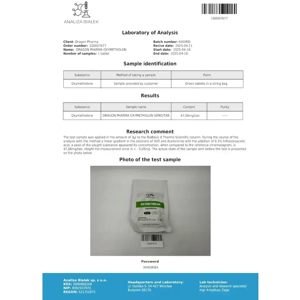 Oxymetholone 50 mg - Oxymetholone by Dragon Pharma, Europe Oxymetholone 50 mg - Oxymetholone by Dragon Pharma, Europe
