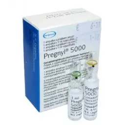 Pregnyl 5000 IU - Human Chorionic Gonadotropin by Organon Ilaclari, Turkey