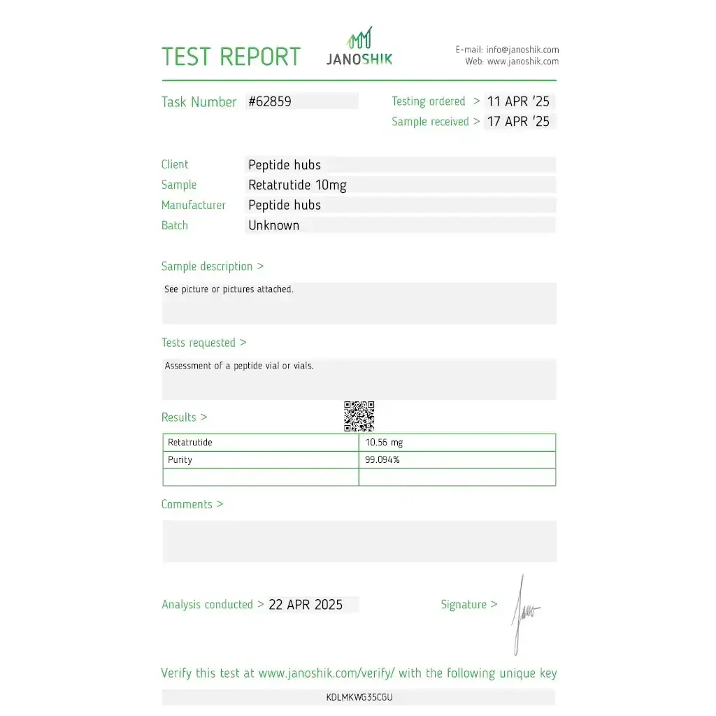 Retatrutide 10 mg - Retatrutide by Peptide Hubs Retatrutide 10 mg - Retatrutide by Peptide Hubs