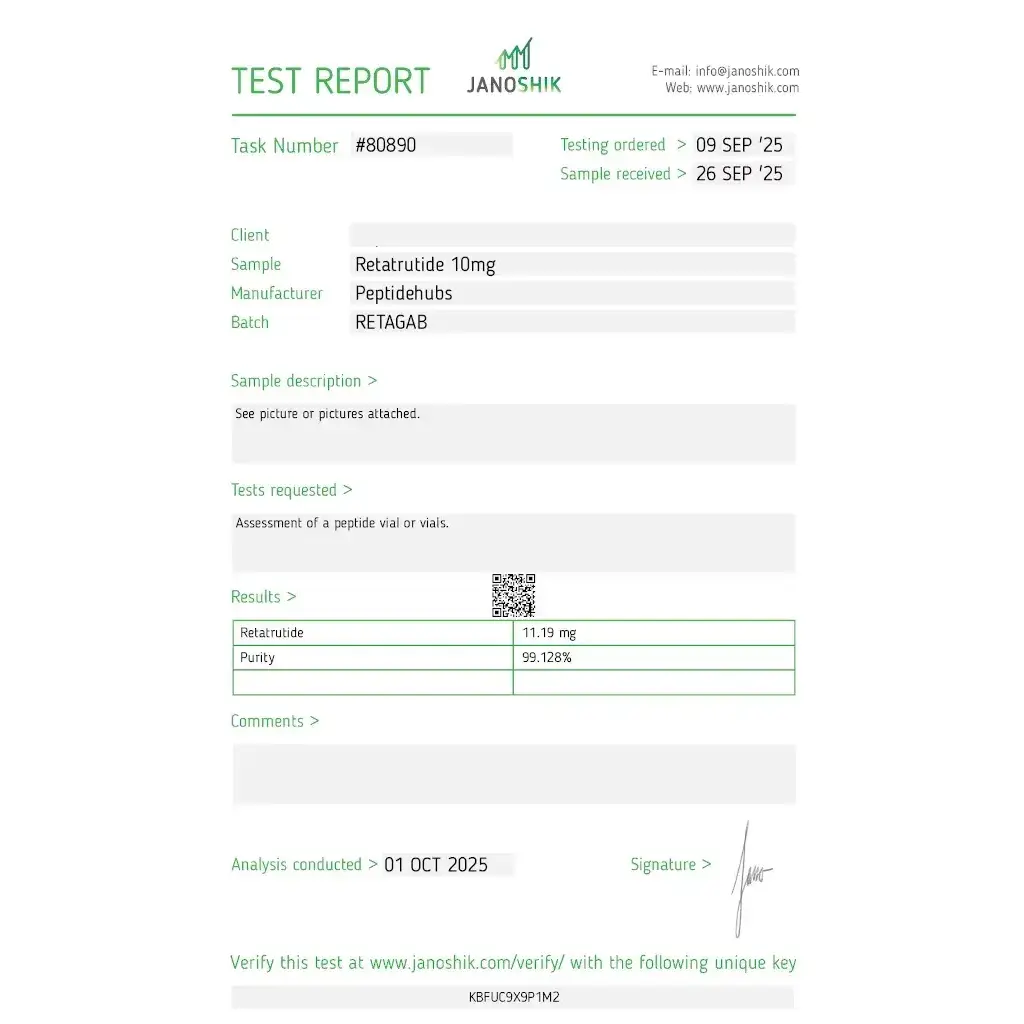 Retatrutide 10 mg - Retatrutide by Peptide Hubs Retatrutide 10 mg - Retatrutide by Peptide Hubs