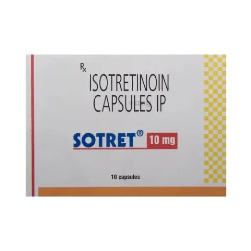 Sotret 10 mg - Isotretinoin by Sun Pharma, India Sotret 10 mg - Isotretinoin by Sun Pharma, India