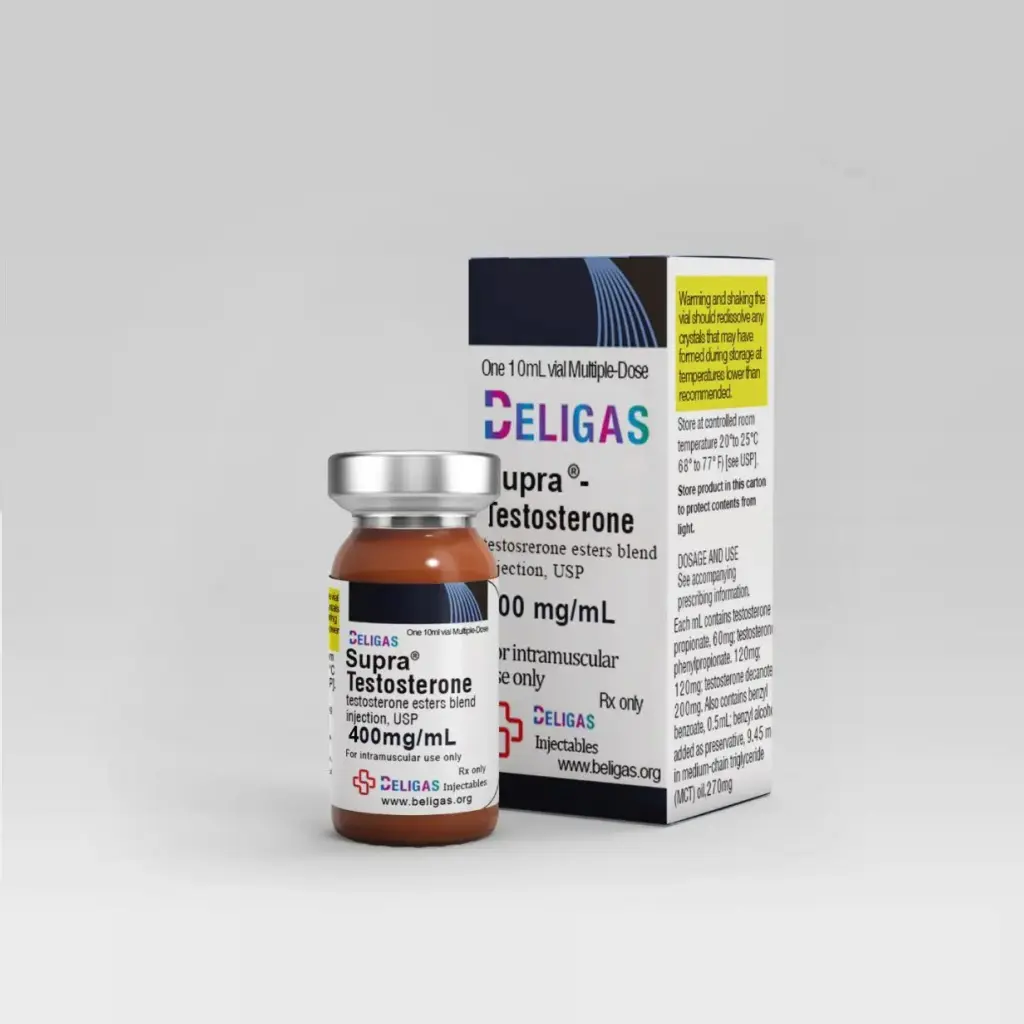 Supra-Testosterone 400 - Testosterone Decanoate Testosterone Isocaproate Testosterone Phenylpropionate Testosterone Propionate by Beligas Pharmaceuticals Supra-Testosterone 400 - Testosterone Decanoate Testosterone Isocaproate Testosterone Phenylpropionate Testosterone Propionate by Beligas Pharmaceuticals