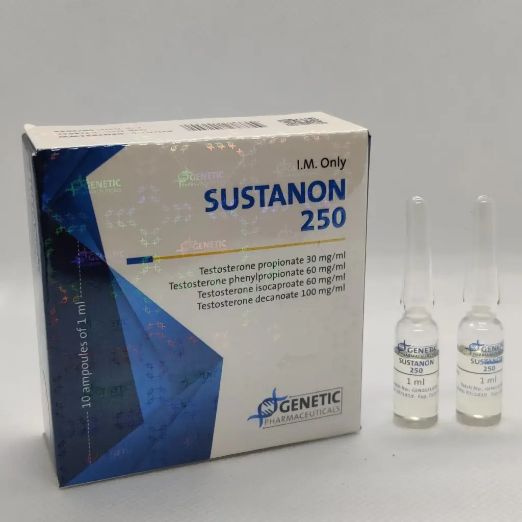 Sustanon 250 - Testosterone Decanoate,Testosterone Phenylpropionate,Testosterone Propionate,Testosterone Isocaproate by Genetic Pharmaceuticals Sustanon 250 - Testosterone Decanoate,Testosterone Phenylpropionate,Testosterone Propionate,Testosterone Isocaproate by Genetic Pharmaceuticals
