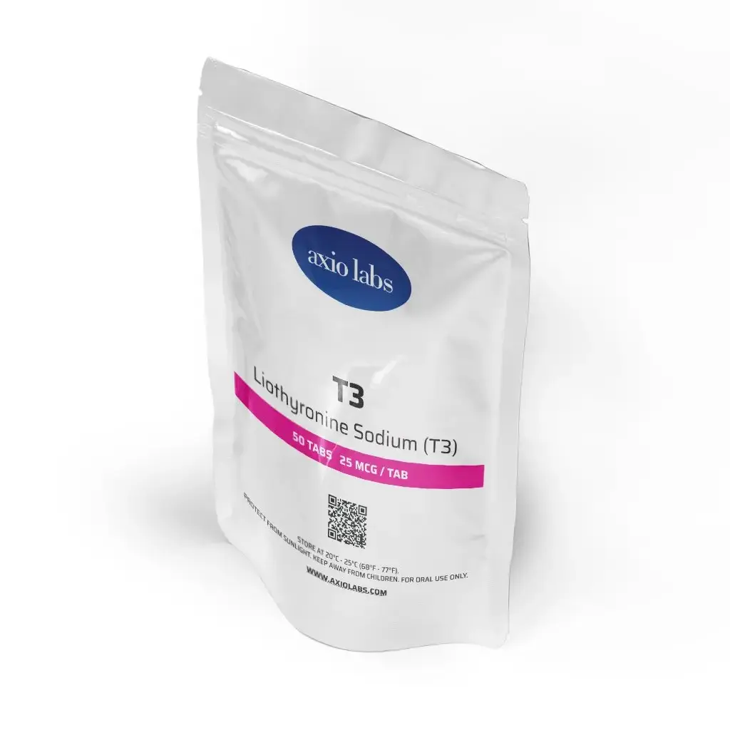 T3 25 mcg - Liothyronine Sodium (T3) by Axiolabs T3 25 mcg - Liothyronine Sodium (T3) by Axiolabs