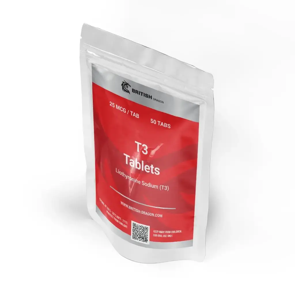 T3 25 mcg - Liothyronine Sodium (T3) by British Dragon Pharmaceuticals T3 25 mcg - Liothyronine Sodium (T3) by British Dragon Pharmaceuticals