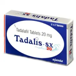 Tadalis SX 20mg - Tadalafil by Ajanta Pharma, India