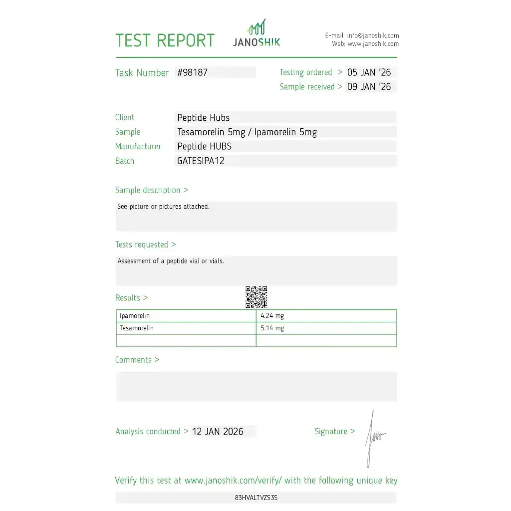 Tesamorelin/Ipamorelin 10 mg - Tesamorelin + Ipamorelin by Peptide Hubs